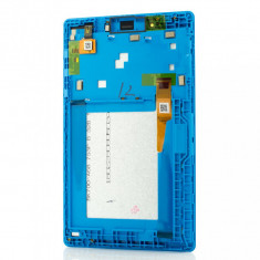 LCD, Lenovo Tab 3, TB3-710F, Albastru +Touch +Rama