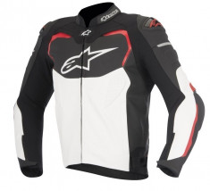 Geaca moto piele Alpinestars Lederjake GP Pro culoare negru/alb/rosu marime 54 Cod Produs: MX_NEW 310501612354AU foto