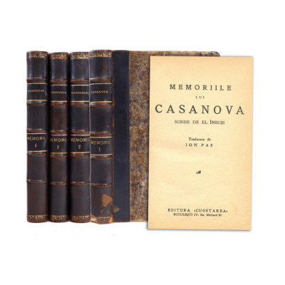 Memoriile lui Casanova scrise de el &amp;icirc;nsuși, trad. Ion Pas, patru volume foto