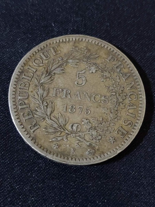 Franța 1875 K - 5 Franci - Monedă de argint #1