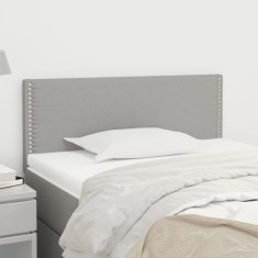 vidaXL Tăblie de pat, gri deschis, 100x5x78/88 cm, textil