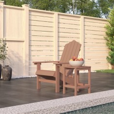 vidaXL Scaun de gradina Adirondack cu masa, maro, HDPE foto