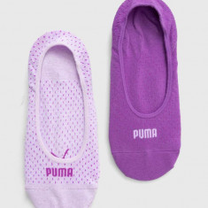 Puma șosete 2-pack femei, culoarea violet, 938383