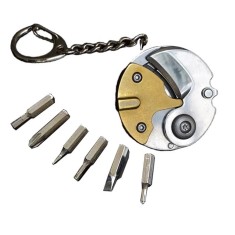 breloc multifunctional surubelnite din otel inoxidabil, galben