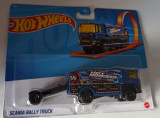 Macheta HotWheels - Scania Rally Truck Camion albastru 1/64, 1:64