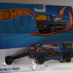 Macheta HotWheels - Scania Rally Truck Camion albastru 1/64