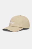 Fila șapcă de baseball din bumbac Faridokt culoarea bej, cu imprimeu, FCU0139