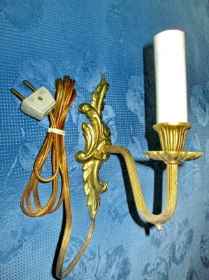 5515-Aplica electrica stil Rococo Franta din bronz. foto