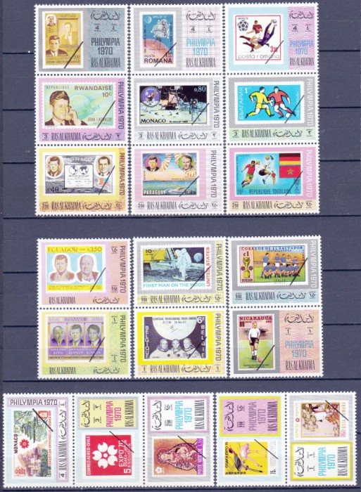 DB1 Ras al Khaima Philimpia 1970 20 V. MNH