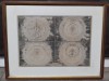 Tablou vechi - gravura - Ptolemeu - Copernic, Istorice, Grisaille, Realism