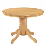 Cumpara ieftin Masa de sufragerie rotunda mdf lemn stejar Tablos 106x106x75,8 cm