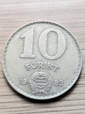 Moneda Ungaria 10 Forint anul 1983 foto