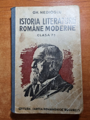 manualul - istoria literaturii romane moderne - pentru clasa a 7-a - anul 1935 foto