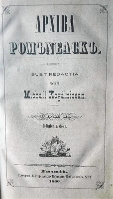 Arhiva Romaneasca - tom I și II, ed a II-a, Iași,1860,1862. foto