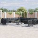 vidaXL Set de canapele pentru grădină 14 pcs Antracit Oțel