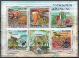 Sao Tome si Principe 2009 - Dinozauri și minerale, Bloc, Cota 8 EURO, MNH