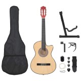 Set chitară acustică occidentală 12 piese, cu 6 corzi, 38&quot;