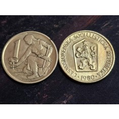 Cehoslovacia 1980 - 1 koruna, circulata
