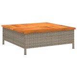 Masca suport umbrela de soare, gri 70x70x25 cm poliratan/acacia GartenMobel Dekor, vidaXL