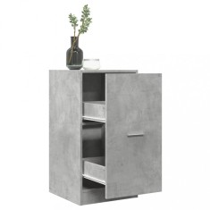 Gossi dulap de farmacie, gri beton, 40x41x77,5 cm, lemn prelucrat