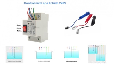 Control nivel apa lichide bazin 220V foto