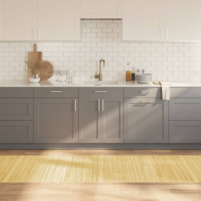 Gossi covor dreptunghiular, natural deschis, 80x300 cm, bambus