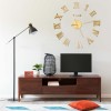 Ceas de perete 3D, auriu, 100 cm, XXL, design modern