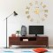 Ceas de perete 3D, auriu, 100 cm, XXL, design modern
