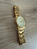 Ceas damă Fossil Adalyn BQ3375 auriu, quartz, cristale, dată, 5 ATM
