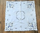 FATA DE MASA VINTAGE DIN BUMBAC CU MODEL BRODERIE MECANIZATA, MODEL CRĂCIUN