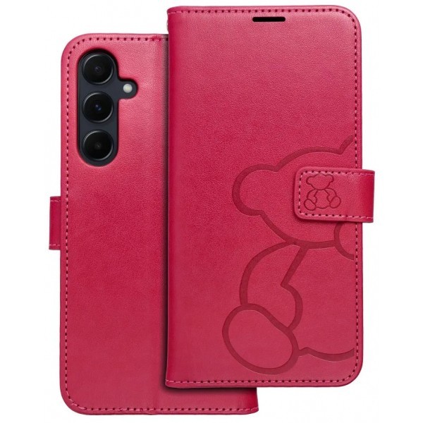 Husa pentru Samsung Galaxy A55 5G A556, OEM, MEZZO Teddy Bear, Magenta