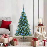 VidaXL Pom de Crăciun artificial pre-iluminat Verde 120 cm PVC 3396996