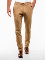 Pantaloni premium casual barbati P832 camel foto