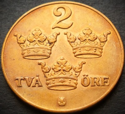 Moneda istorica 2 ORE - SUEDIA, anul 1937 *cod 5264 A = excelenta foto