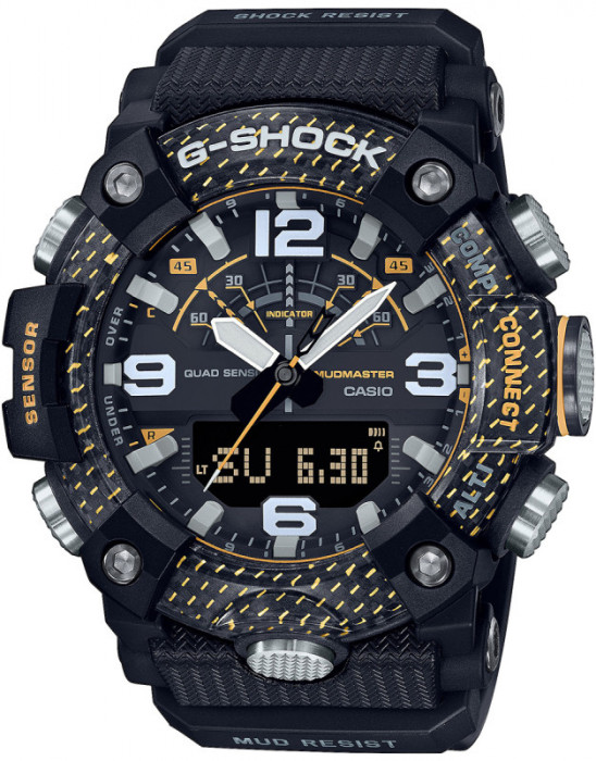 Ceas Smartwatch Barbati, Casio G-Shock, Master of G Mudmaster GG-B100Y-1AER - Marime universala