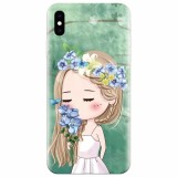 Husa silicon pentru Apple Iphone X, Girl