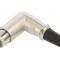 Mufă XLR Mamă 4 PIN 90&deg; Lipire Argint