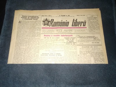 ZIARUL ROMANIA LIBERA 4 IULIE 1950 RAZBOI COREEA foto