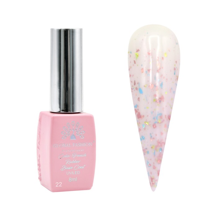 Baza Foil, baza cauciucata pentru unghii, Global Fashion, 8ml, 22