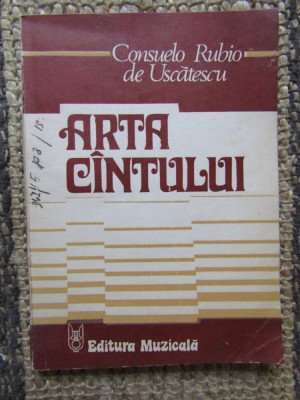 Consuelo Rubio de Uscatescu - Arta cantului foto