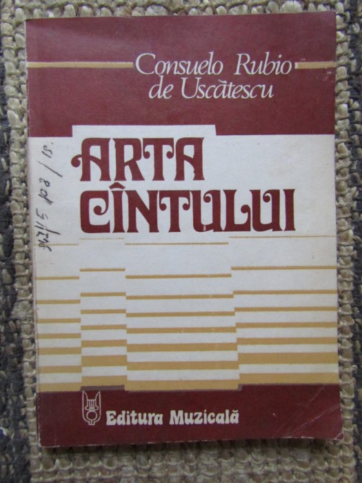 Consuelo Rubio de Uscatescu - Arta cantului