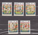 A12 S3 6 - Timbre foarte vechi - Cuba - CM Fotbal Mexic 1986, Sport, Stampilat