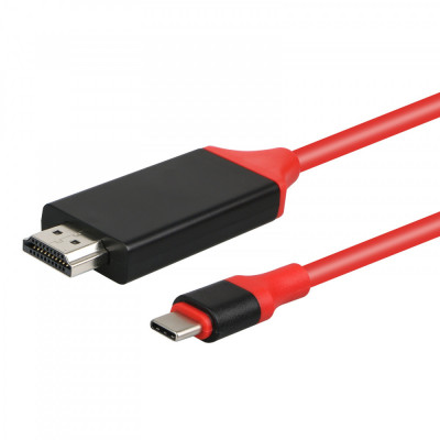 Cablu Tip C La HDMI 4K Galaxy S9 2M Rosu foto