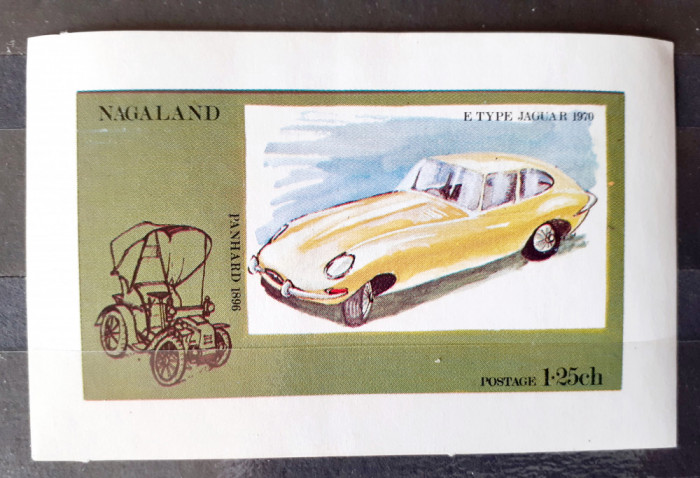 NAGALAND MASINI , JAGUAR 1970 , colita mnh