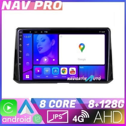 Navigatie Toyota Corolla/Auris 2018 KIT 388 EDOTEC-LITE Android Ecran 720P Octa Core 8 128 Carplay CarStore Technology