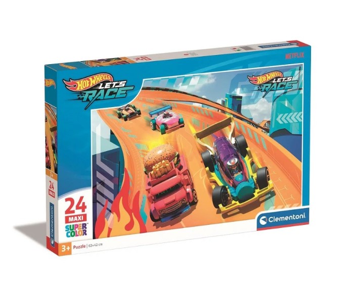 Puzzle Maxi Hot Wheels Fire Track - 24 Piese Clementoni