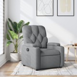 VidaXL Fotoliu rabatabil, gri deschis, material textil
