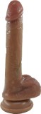 Dildo Realist Wyatt, Silicon Lichid, Maro, 19 cm