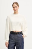 United Colors of Benetton pulover din amestec de l&acirc;nă culoarea bej, light, cu turtleneck, 1Y6SD2041