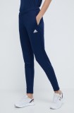 adidas Performance pantaloni de antrenament Entrada 22 femei, culoarea bleumarin, uni HC0334